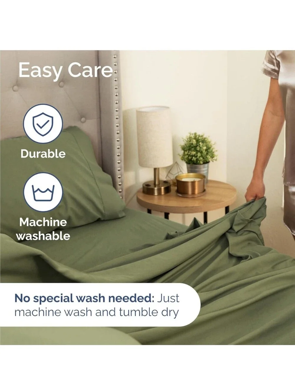 King Size Sage Green Bed Sheet